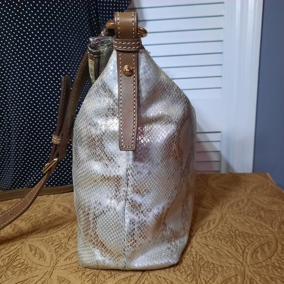 Dooney & Bourke Leather Python Print Hobo - Picture 14 of 14